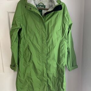 LLBean knee length rain coat